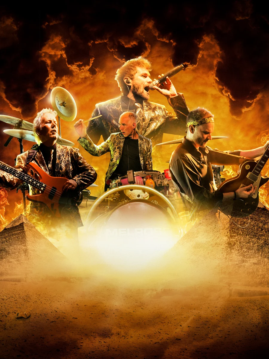 Partyband Melrose live op het podium