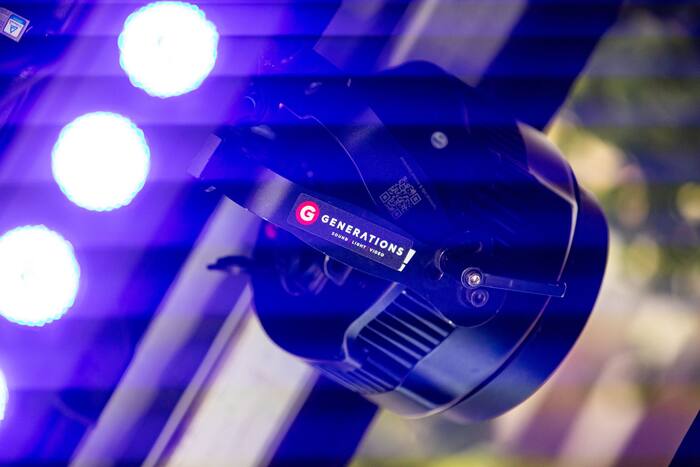 Lichtinstallatie van Generations tijdens de Feestweek